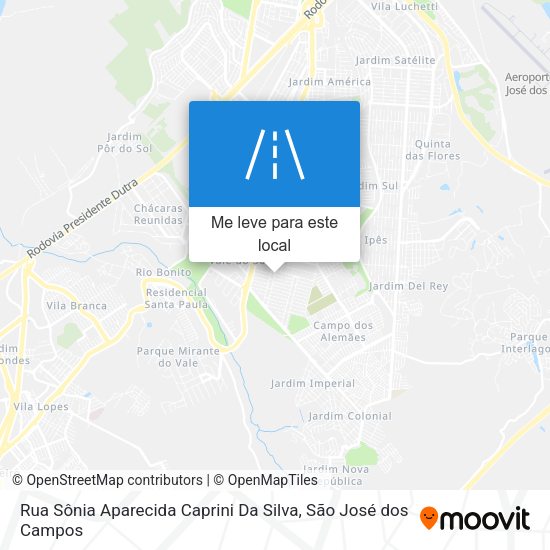 Rua Sônia Aparecida Caprini Da Silva mapa