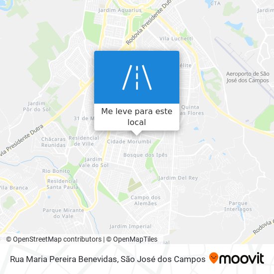 Rua Maria Pereira Benevidas mapa