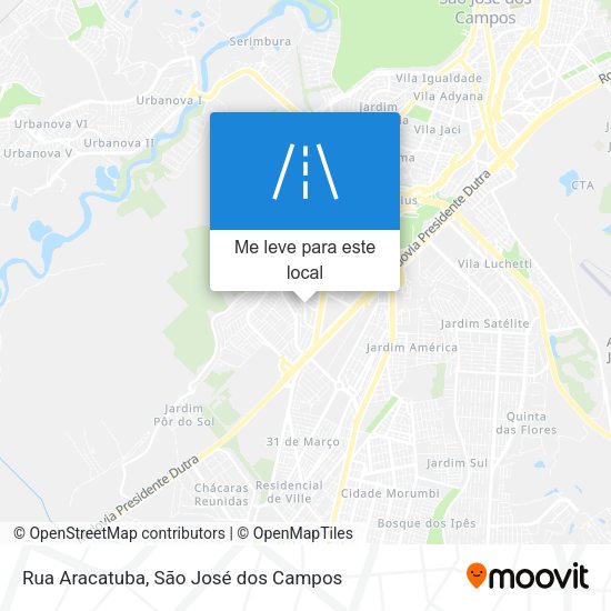 Rua Aracatuba mapa