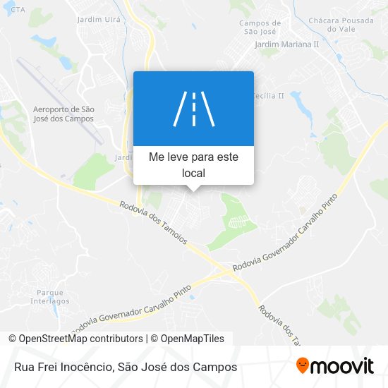 Rua Frei Inocêncio mapa