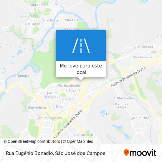 Rua Eugênio Bonádio mapa