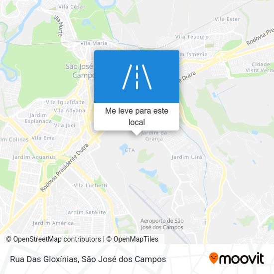 Rua Das Gloxínias mapa