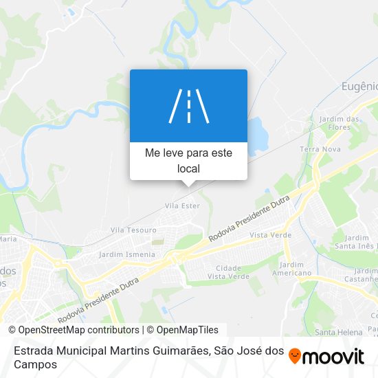 Estrada Municipal Martins Guimarães mapa