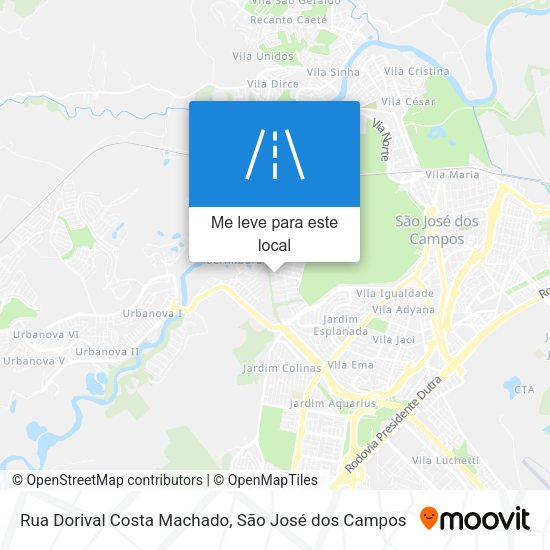 Rua Dorival Costa Machado mapa