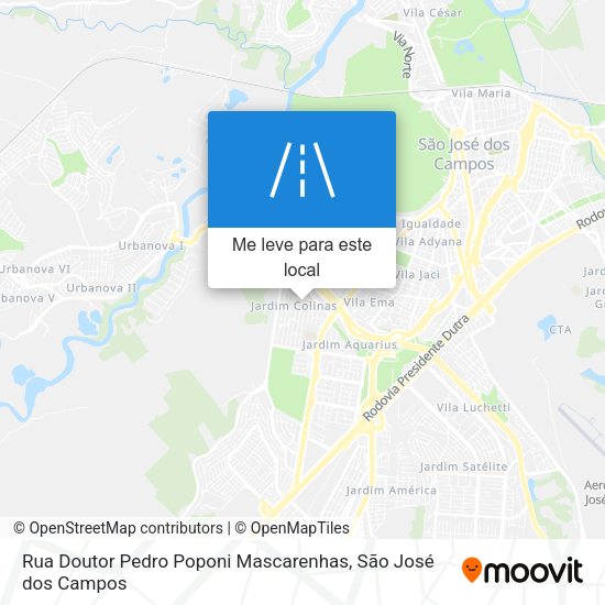 Rua Doutor Pedro Poponi Mascarenhas mapa