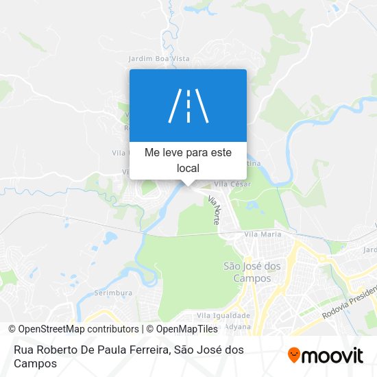 Rua Roberto De Paula Ferreira mapa
