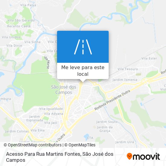 Acesso Para Rua Martins Fontes mapa