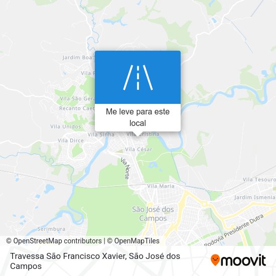 Travessa São Francisco Xavier mapa