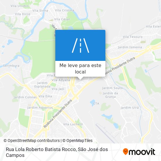 Rua Lola Roberto Batista Rocco mapa