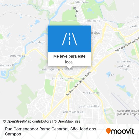 Rua Comendador Remo Cesaroni mapa
