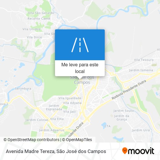 Avenida Madre Tereza mapa