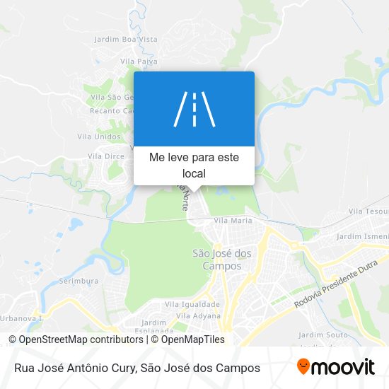 Rua José Antônio Cury mapa
