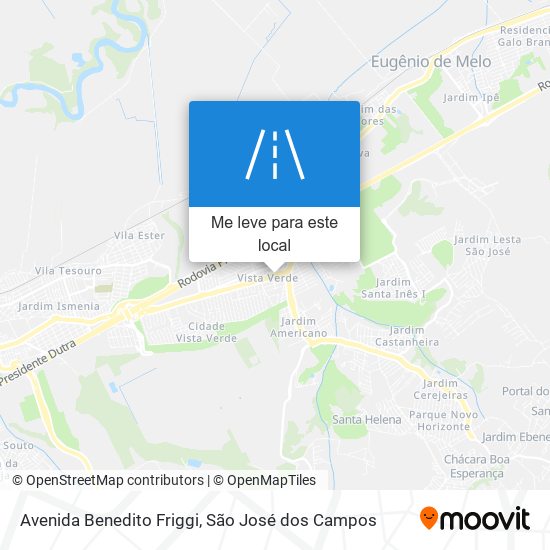 Avenida Benedito Friggi mapa