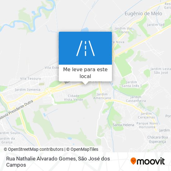 Rua Nathalie Alvarado Gomes mapa