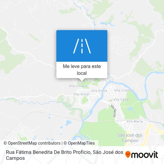 Rua Fátima Benedita De Brito Profício mapa