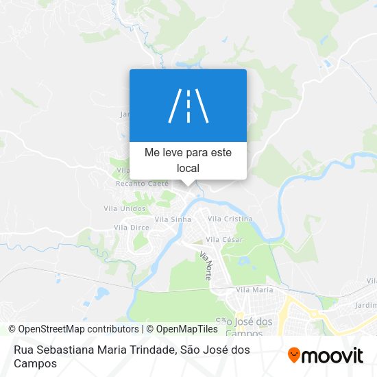 Rua Sebastiana Maria Trindade mapa