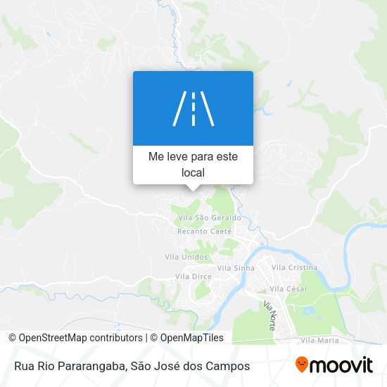 Rua Rio Pararangaba mapa