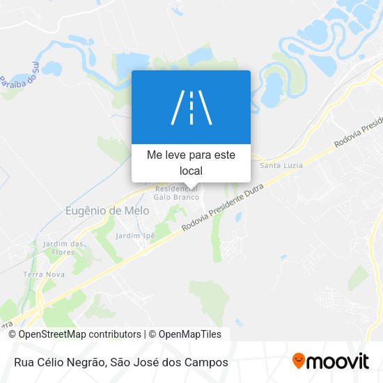 Rua Célio Negrão mapa