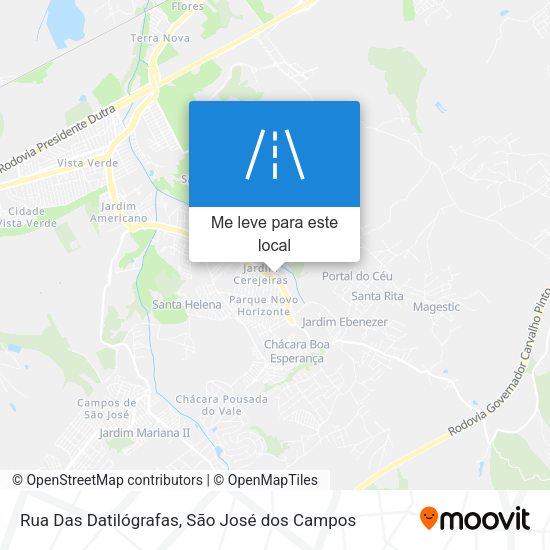 Rua Das Datilógrafas mapa