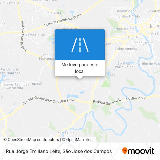 Rua Jorge Emiliano Leite mapa