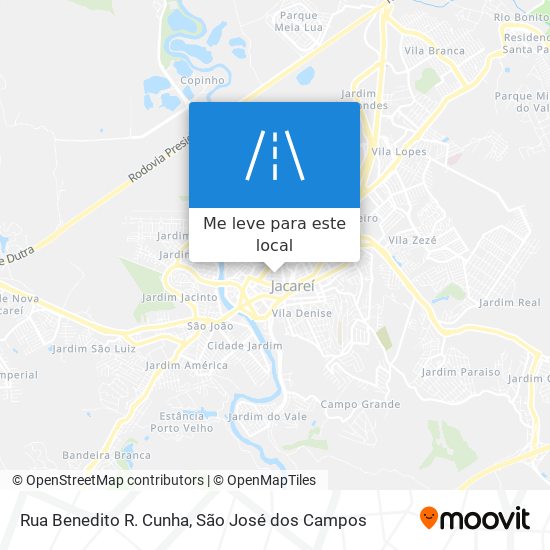 Rua Benedito R. Cunha mapa