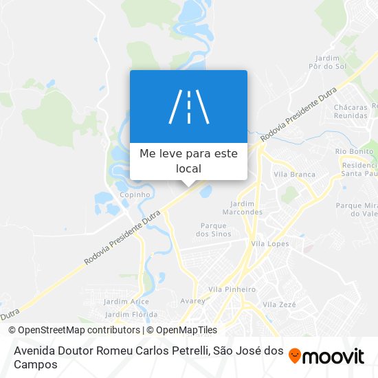 Avenida Doutor Romeu Carlos Petrelli mapa