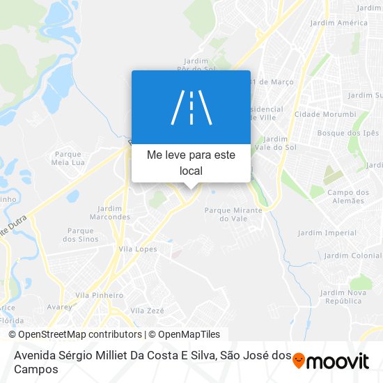 Avenida Sérgio Milliet Da Costa E Silva mapa