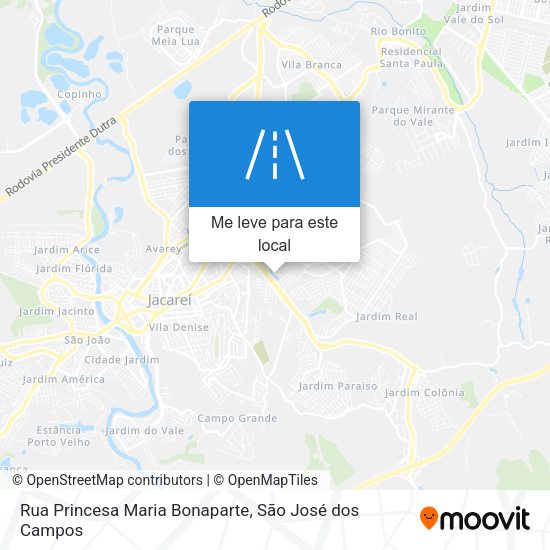 Rua Princesa Maria Bonaparte mapa