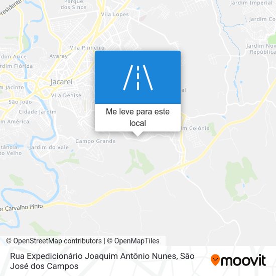 Rua Expedicionário Joaquim Antônio Nunes mapa