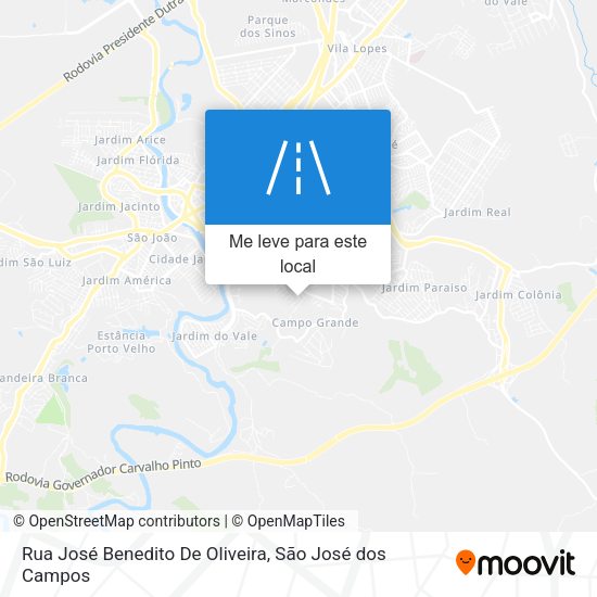 Rua José Benedito De Oliveira mapa