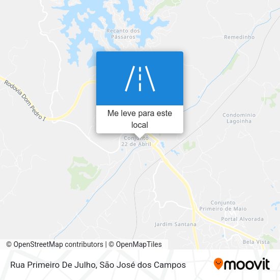 Rua Primeiro De Julho mapa