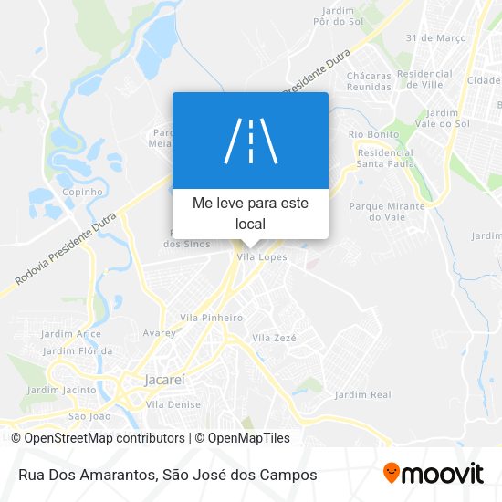 Rua Dos Amarantos mapa