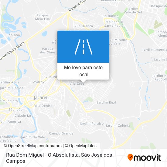 Rua Dom Miguel - O Absolutista mapa