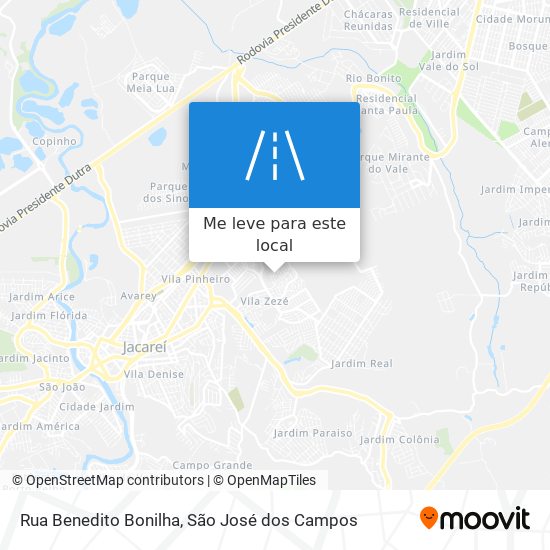 Rua Benedito Bonilha mapa