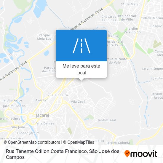 Rua Tenente Odilon Costa Francisco mapa