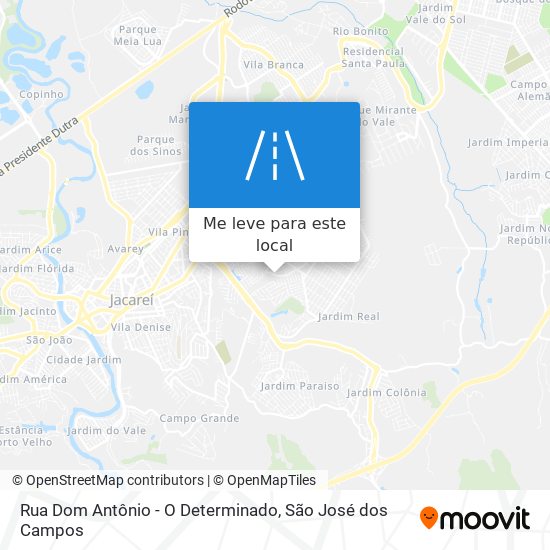 Rua Dom Antônio - O Determinado mapa