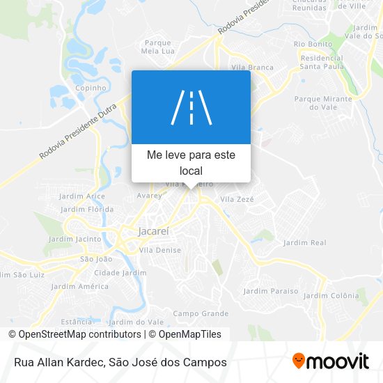 Rua Allan Kardec mapa