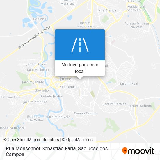 Rua Monsenhor Sebastião Faria mapa