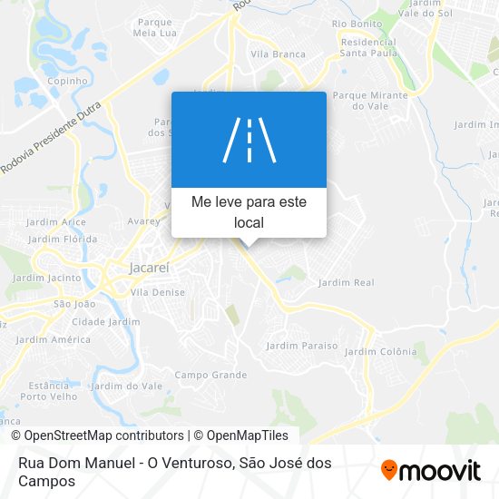 Rua Dom Manuel - O Venturoso mapa
