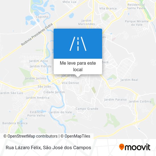 Rua Lázaro Félix mapa