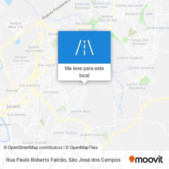 Rua Paulo Roberto Falcão mapa