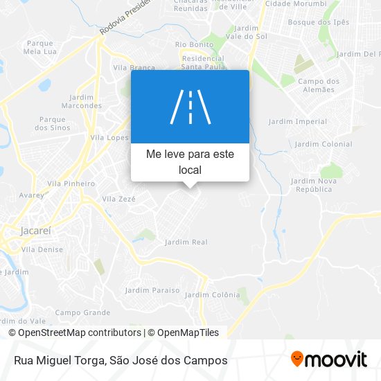 Rua Miguel Torga mapa