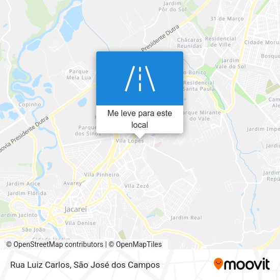 Rua Luiz Carlos mapa
