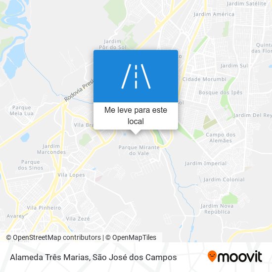 Alameda Três Marias mapa