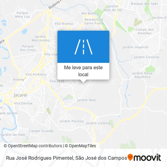 Rua José Rodrigues Pimentel mapa