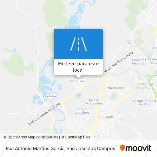 Rua Antônio Martins Garcia mapa