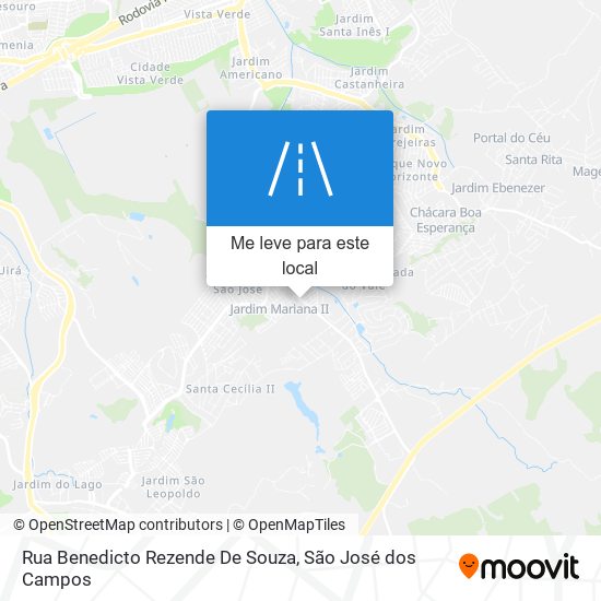 Rua Benedicto Rezende De Souza mapa