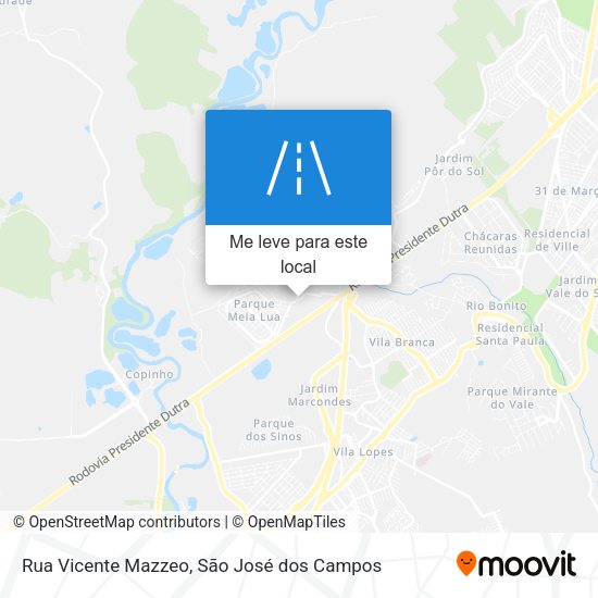 Rua Vicente Mazzeo mapa