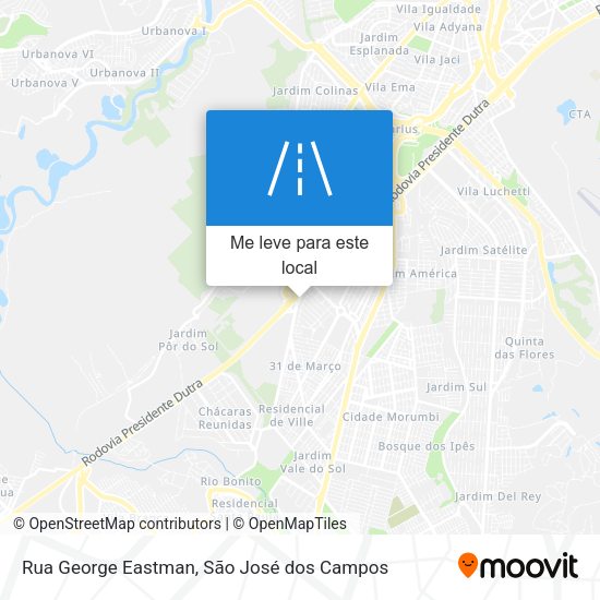 Rua George Eastman mapa