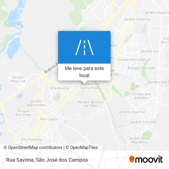 Rua Savona mapa
